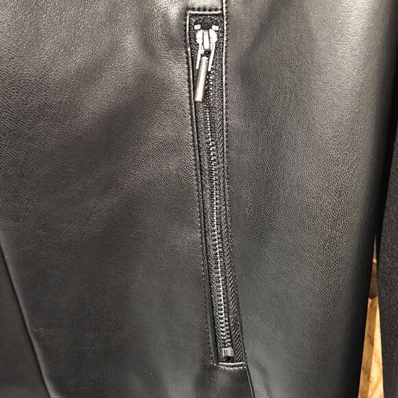 BAR III Women's Faux Leather- Flyaway Jacket Size PL/LGE - Picture 9 of 16